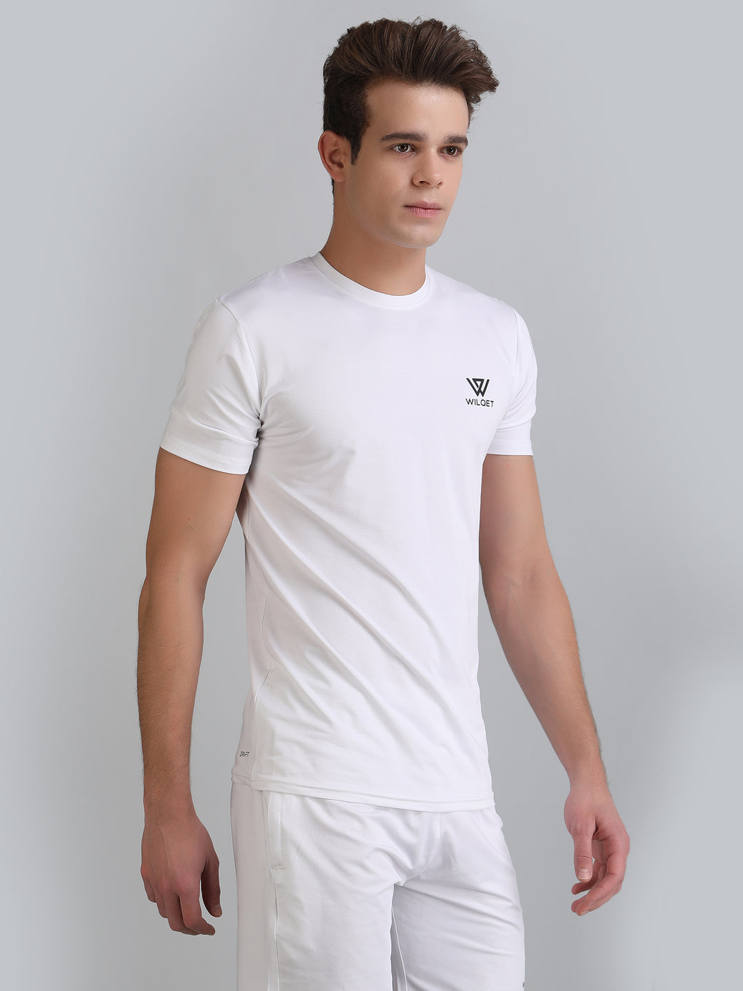 Mens Sports Hal Sleeve Round Neck T-Shirt