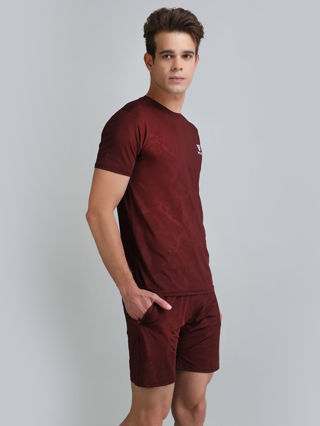 Mens SS Embossed Round Neck T-Shirts