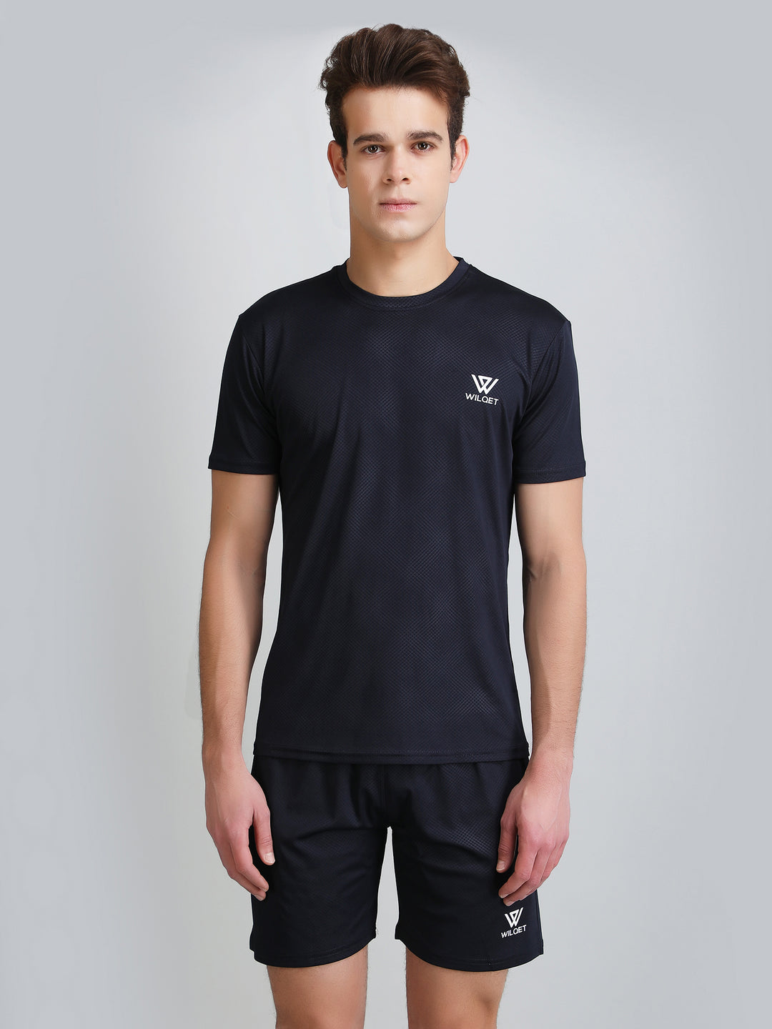 Mens SS Jacquard Round Neck T-Shirts