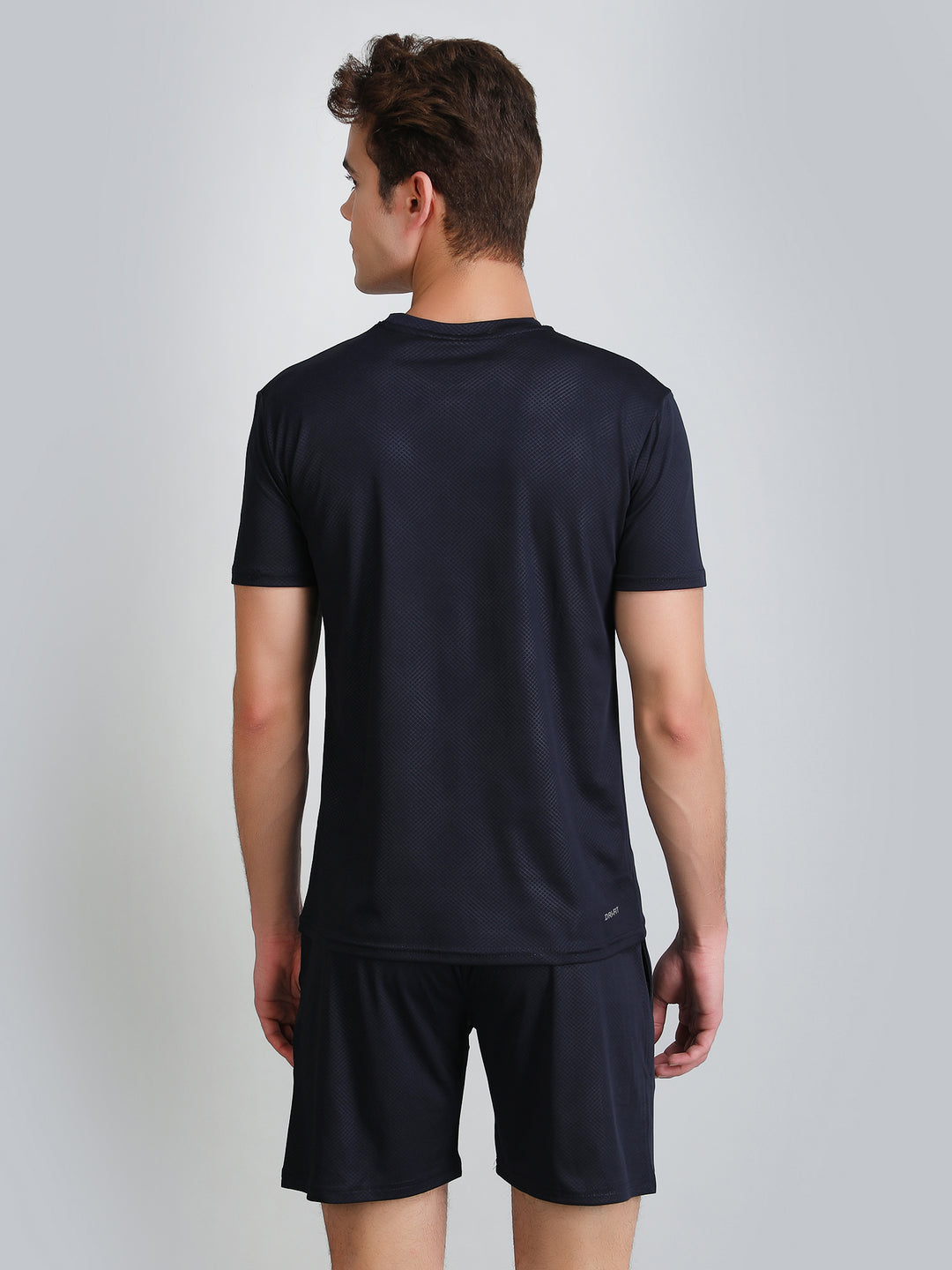 Mens SS Jacquard Round Neck T-Shirts