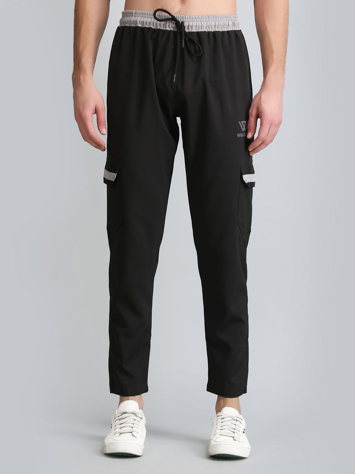 Mens Cargo Track Pants With 4 Pkt. with Contrast Pkt. Flap