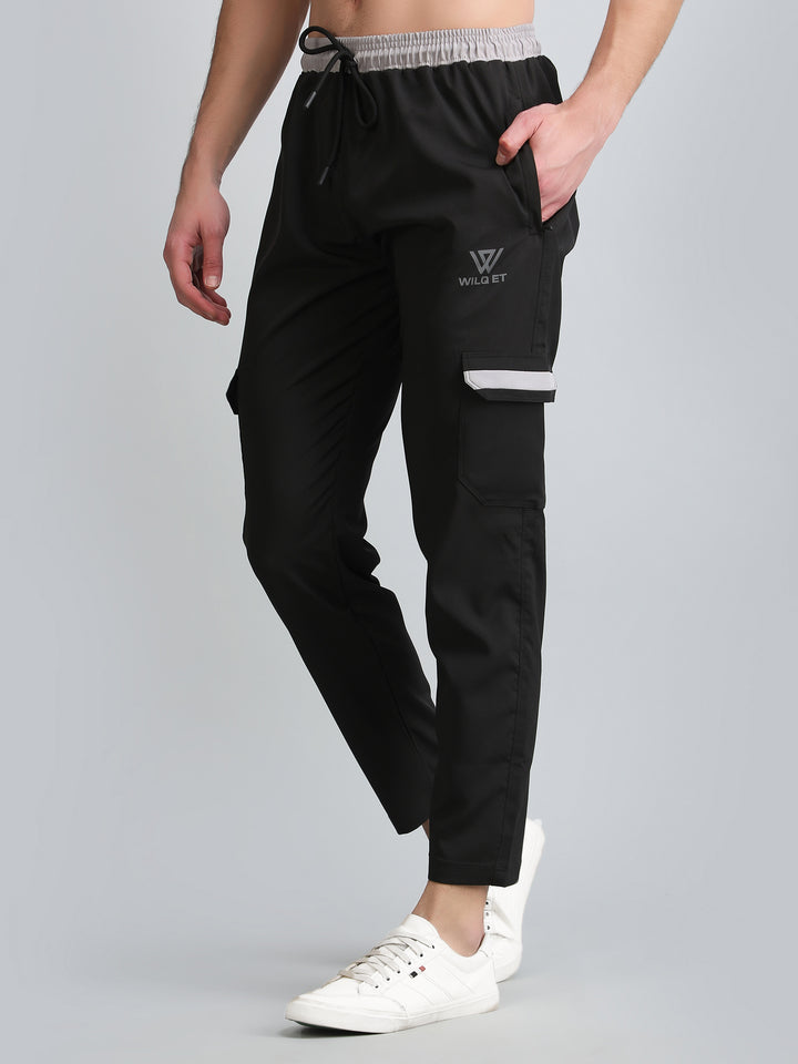 Mens Cargo Track Pants With 4 Pkt. with Contrast Pkt. Flap