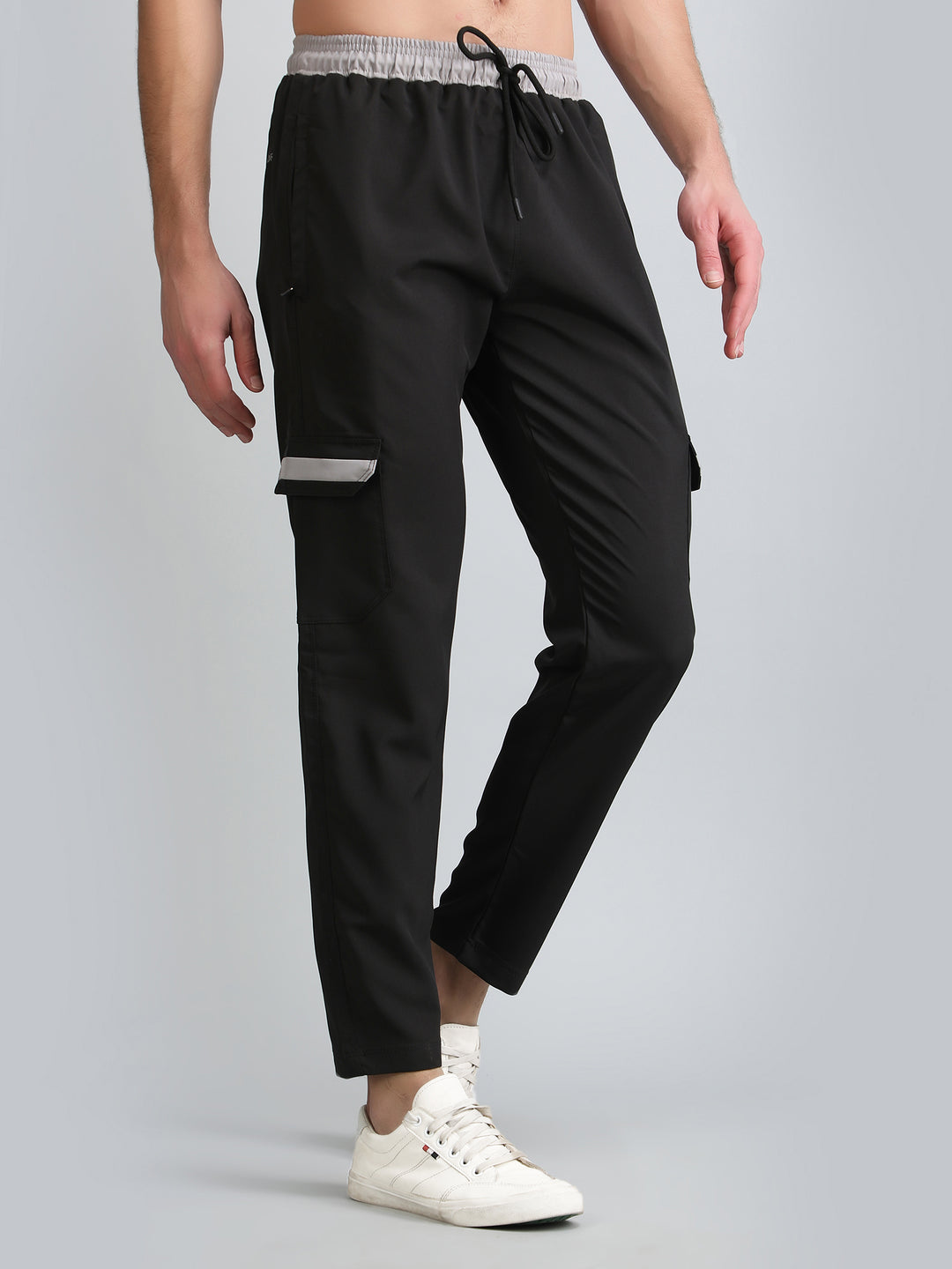 Mens Cargo Track Pants With 4 Pkt. with Contrast Pkt. Flap