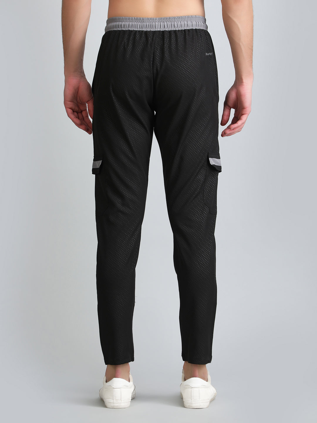 Mens Cargo Track Pants With Contrast Waistband Pkt. Flap