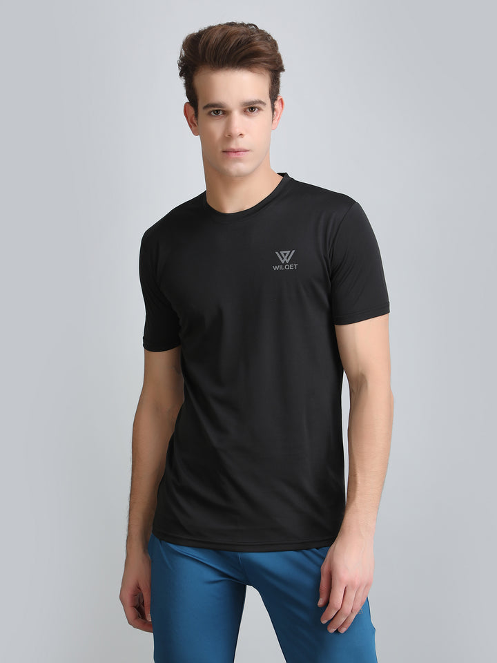 Mens Dryfit 4 Way Lycra Round Neck T-Shirt