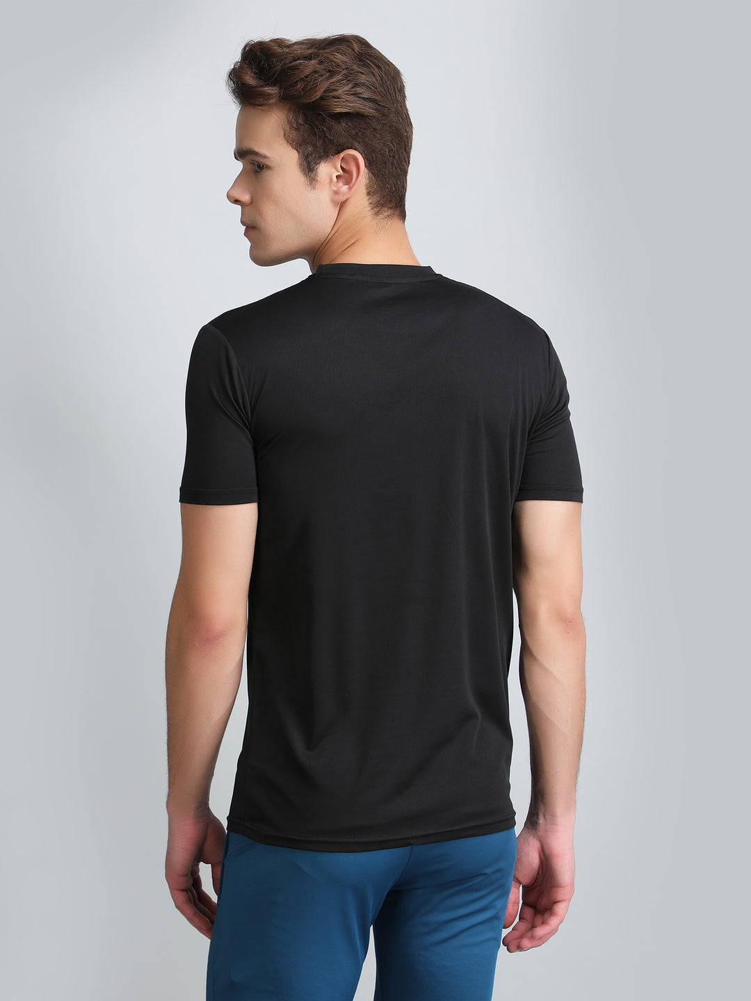 Mens Dryfit 4 Way Lycra Round Neck T-Shirt