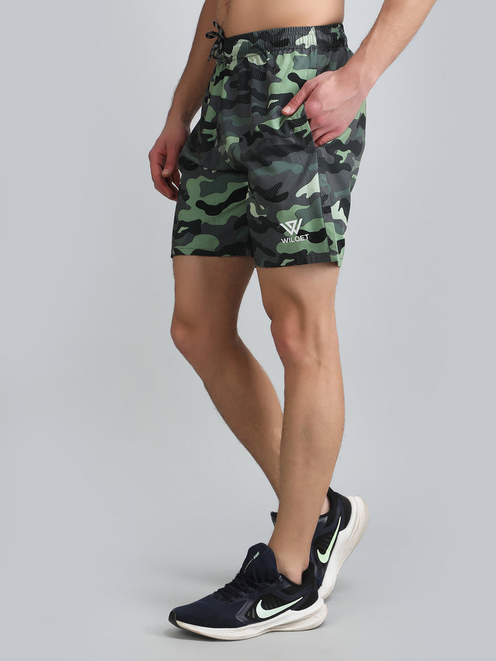 Mens Dryfit Camo Print Shorts