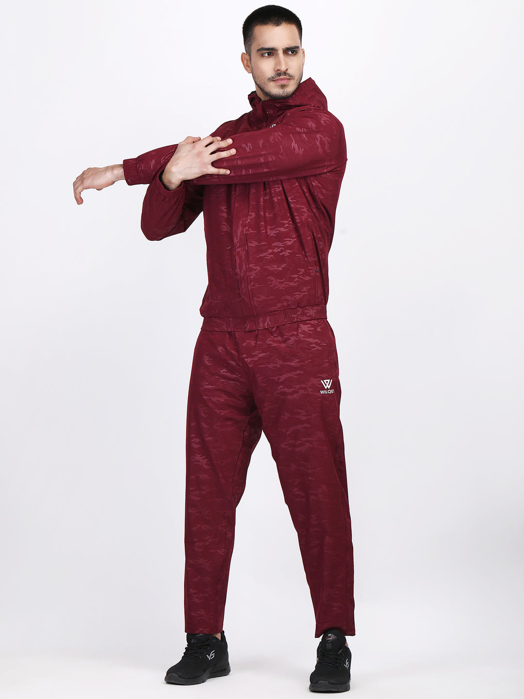 Mens Hooded Track Suit In Tpu Embossed