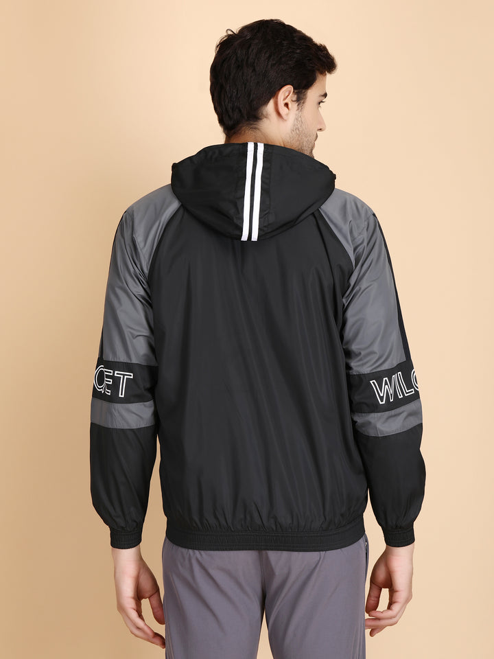 Mens Hooded Jacket Waterproof in Cut - Sew