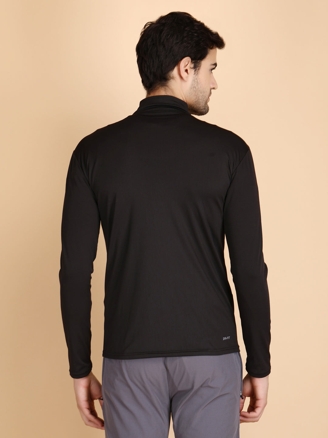 Mens Dryfit Full Sleeve T-Shirt With Zip