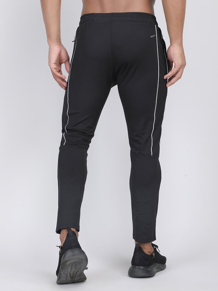 MEN'S RUNNING TRACK PANT CUT & SEW WITH STRACHABLE 4 WAY LYCRA & WITH CONTRAST CORD PIPING