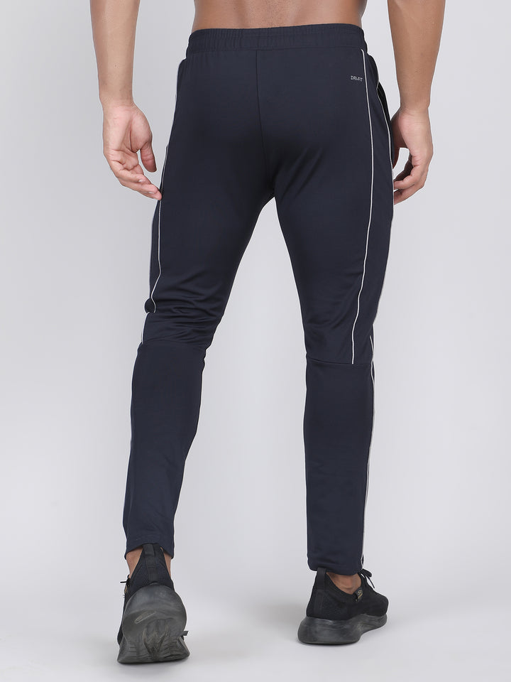 MEN'S RUNNING TRACK PANT CUT & SEW WITH STRACHABLE 4 WAY LYCRA & WITH CONTRAST CORD PIPING