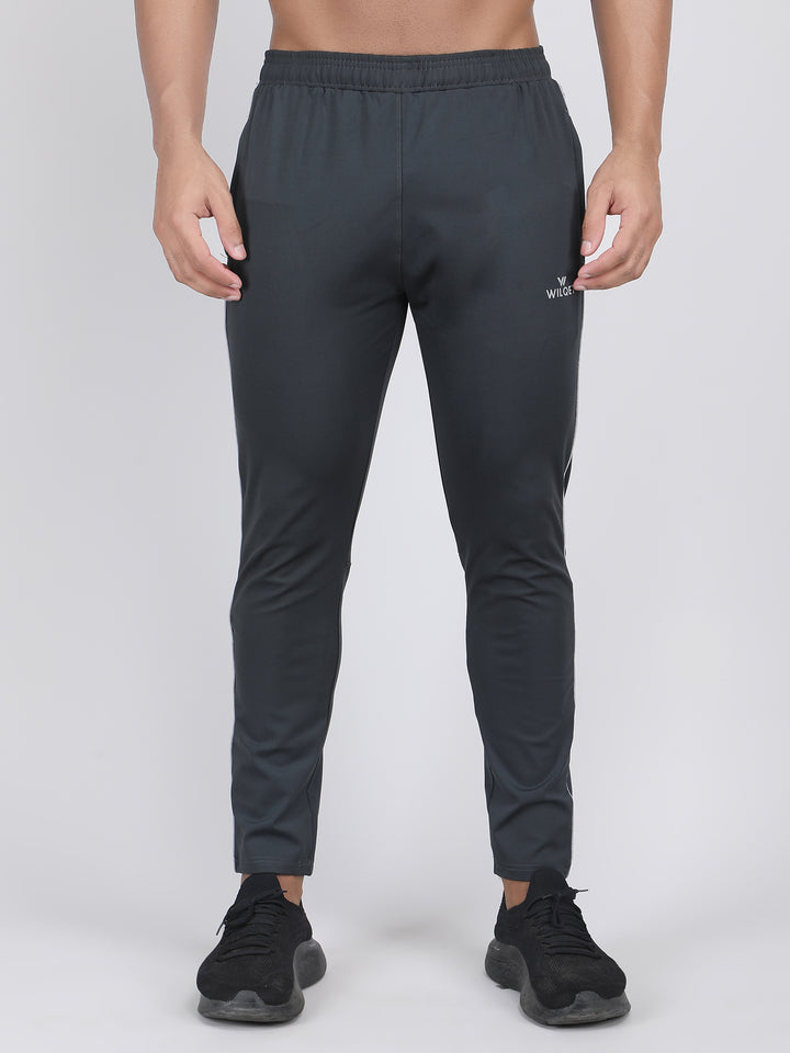 MEN'S RUNNING TRACK PANT CUT & SEW WITH STRACHABLE 4 WAY LYCRA & WITH CONTRAST CORD PIPING