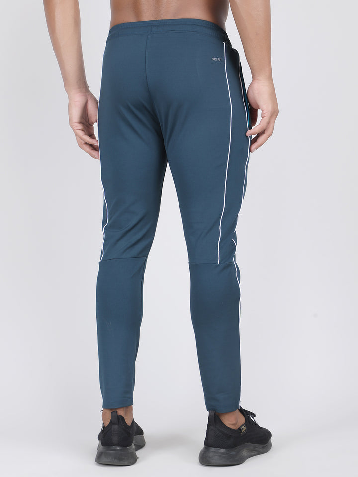 MEN'S RUNNING TRACK PANT CUT & SEW WITH STRACHABLE 4 WAY LYCRA & WITH CONTRAST CORD PIPING