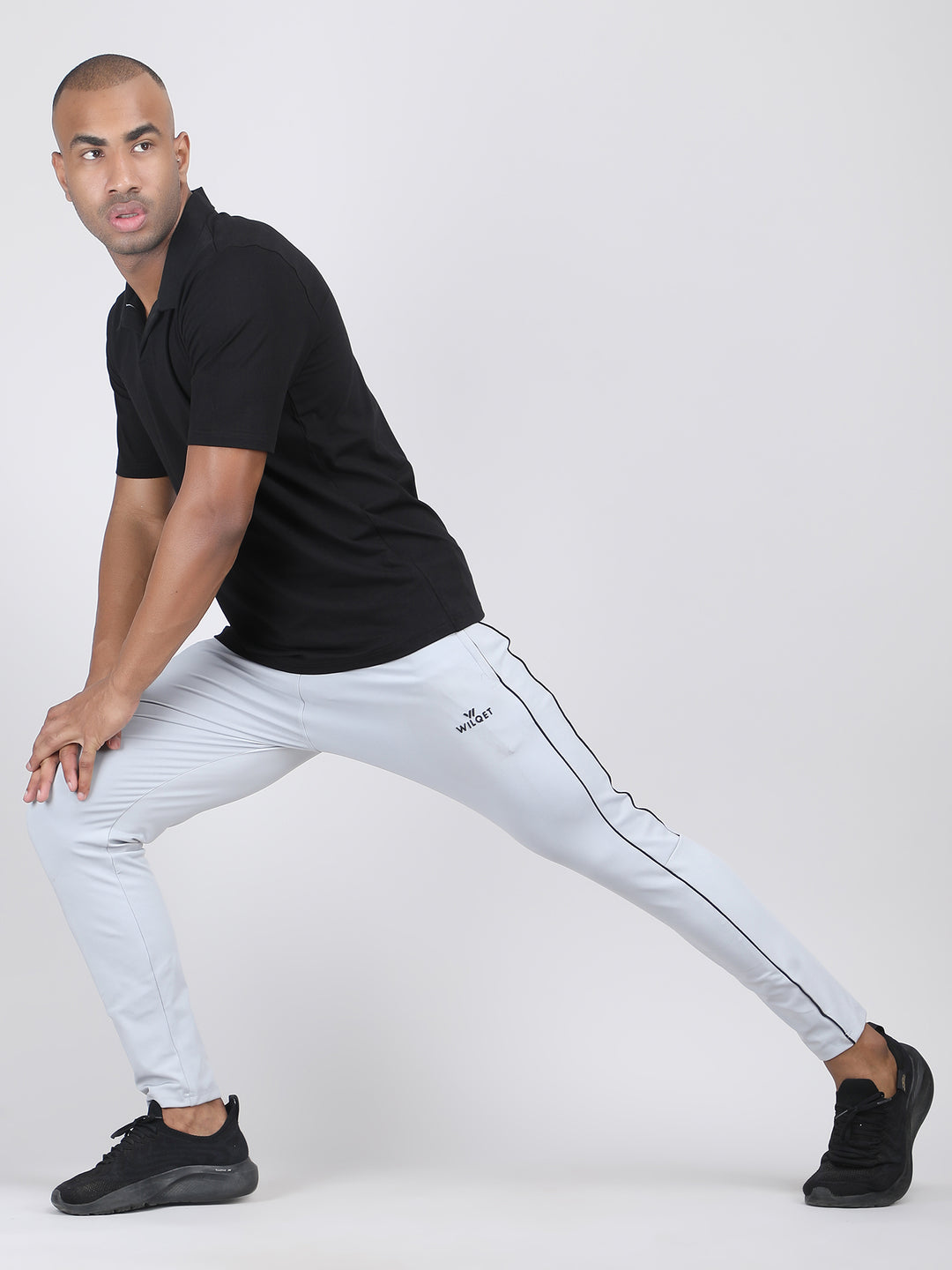 MEN'S RUNNING TRACK PANT CUT & SEW WITH STRACHABLE 4 WAY LYCRA & WITH CONTRAST CORD PIPING