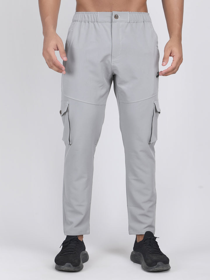 MEN'S  TRAVELS & RUNNING CARGO TRACK PANT NS TERRY WITH 6 PKT. 2 SIDE PKT. & 4 CARGO FLAP BUTTON PKT.