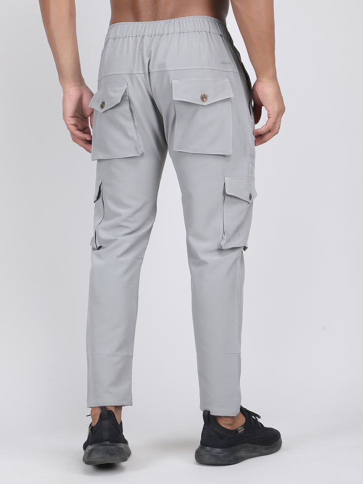 MEN'S  TRAVELS & RUNNING CARGO TRACK PANT NS TERRY WITH 6 PKT. 2 SIDE PKT. & 4 CARGO FLAP BUTTON PKT.