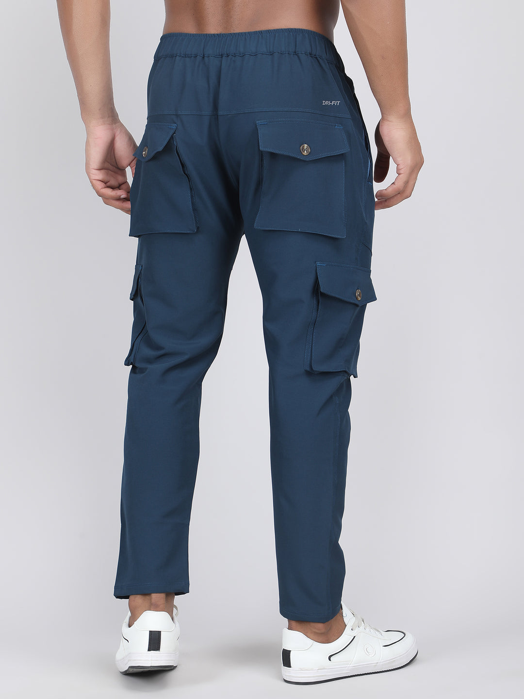 MEN'S  TRAVELS & RUNNING CARGO TRACK PANT NS TERRY WITH 6 PKT. 2 SIDE PKT. & 4 CARGO FLAP BUTTON PKT.