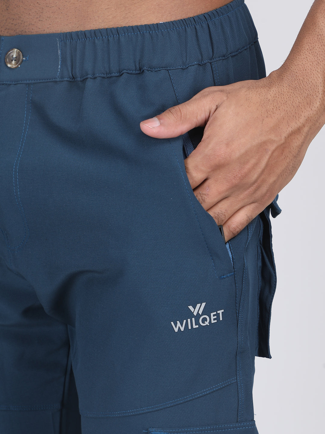 MEN'S  TRAVELS & RUNNING CARGO TRACK PANT NS TERRY WITH 6 PKT. 2 SIDE PKT. & 4 CARGO FLAP BUTTON PKT.