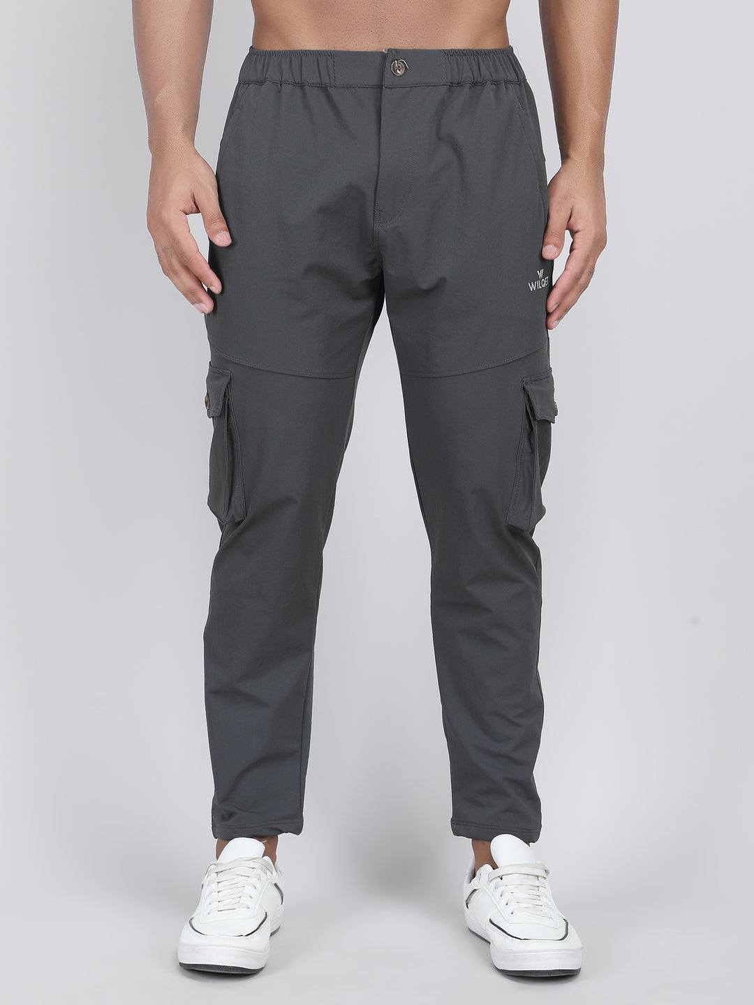 MEN'S  TRAVELS & RUNNING CARGO TRACK PANT NS TERRY WITH 6 PKT. 2 SIDE PKT. & 4 CARGO FLAP BUTTON PKT.