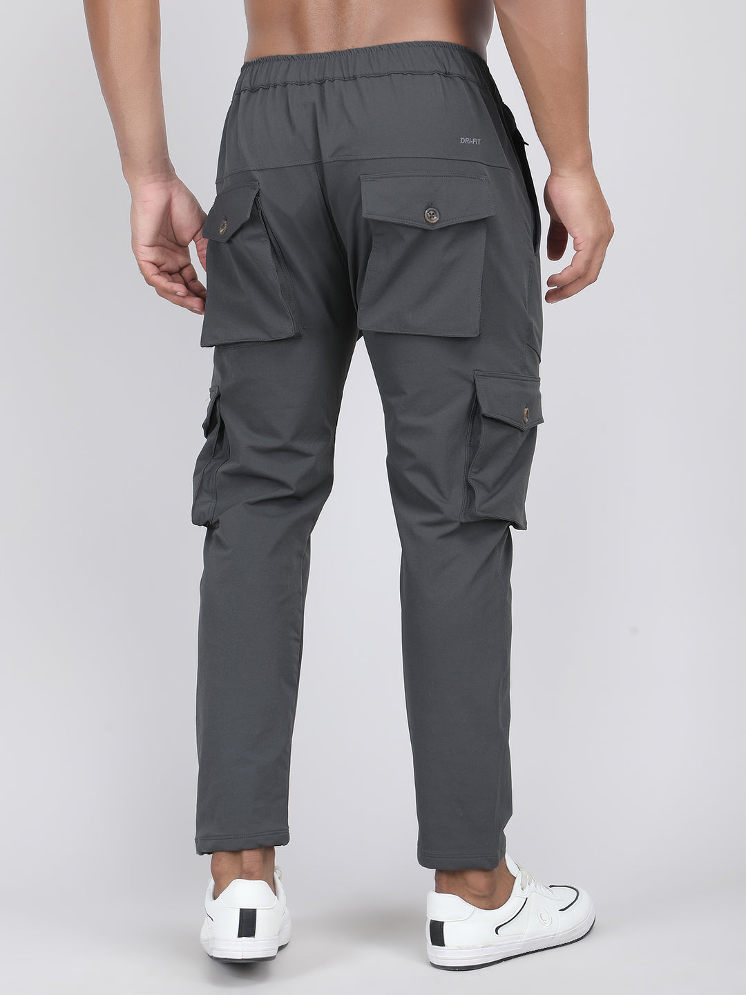 MEN'S  TRAVELS & RUNNING CARGO TRACK PANT NS TERRY WITH 6 PKT. 2 SIDE PKT. & 4 CARGO FLAP BUTTON PKT.