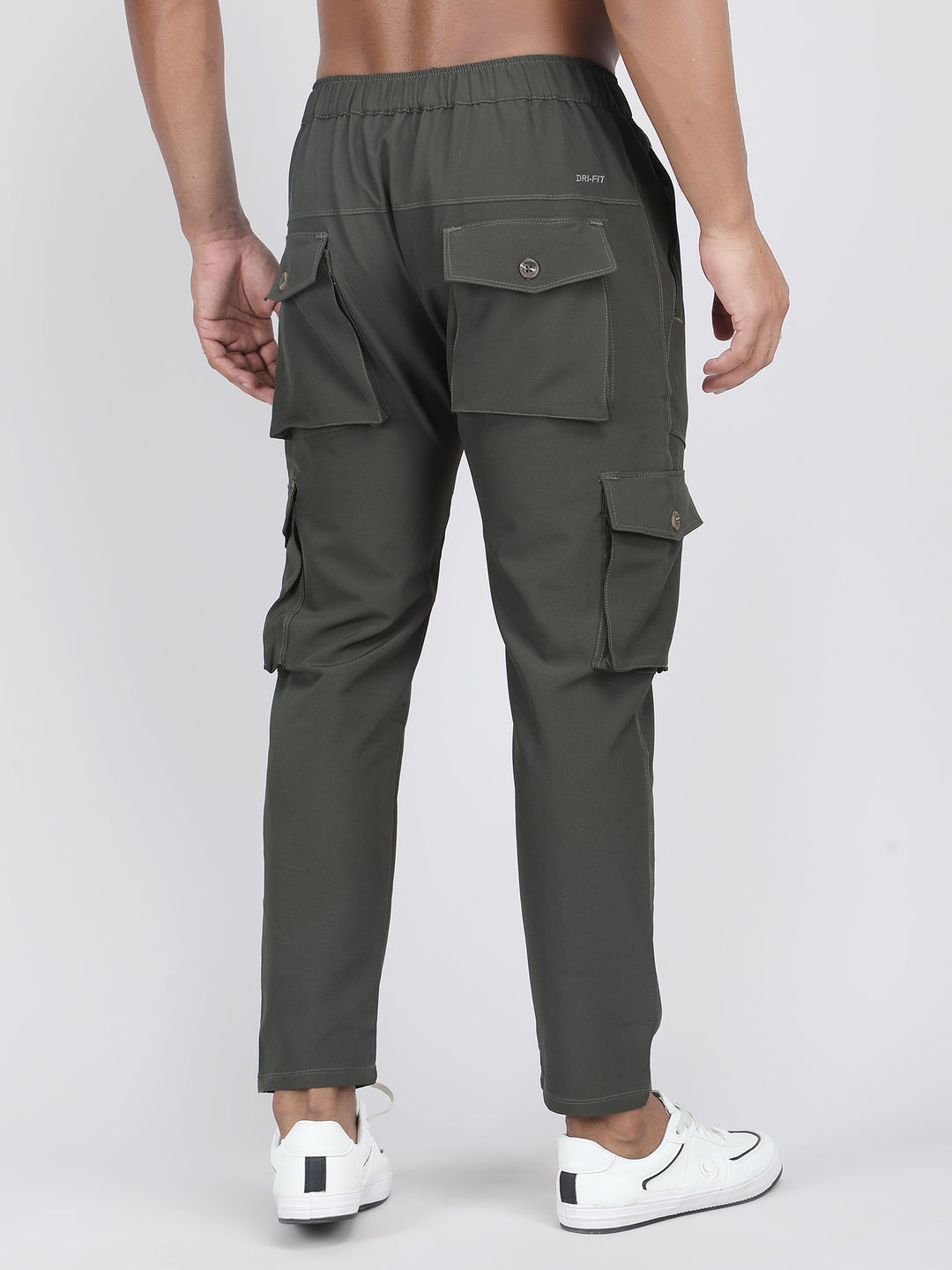 MEN'S  TRAVELS & RUNNING CARGO TRACK PANT NS TERRY WITH 6 PKT. 2 SIDE PKT. & 4 CARGO FLAP BUTTON PKT.