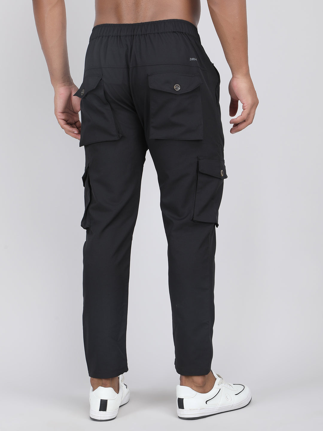 MEN'S  TRAVELS & RUNNING CARGO TRACK PANT NS TERRY WITH 6 PKT. 2 SIDE PKT. & 4 CARGO FLAP BUTTON PKT.