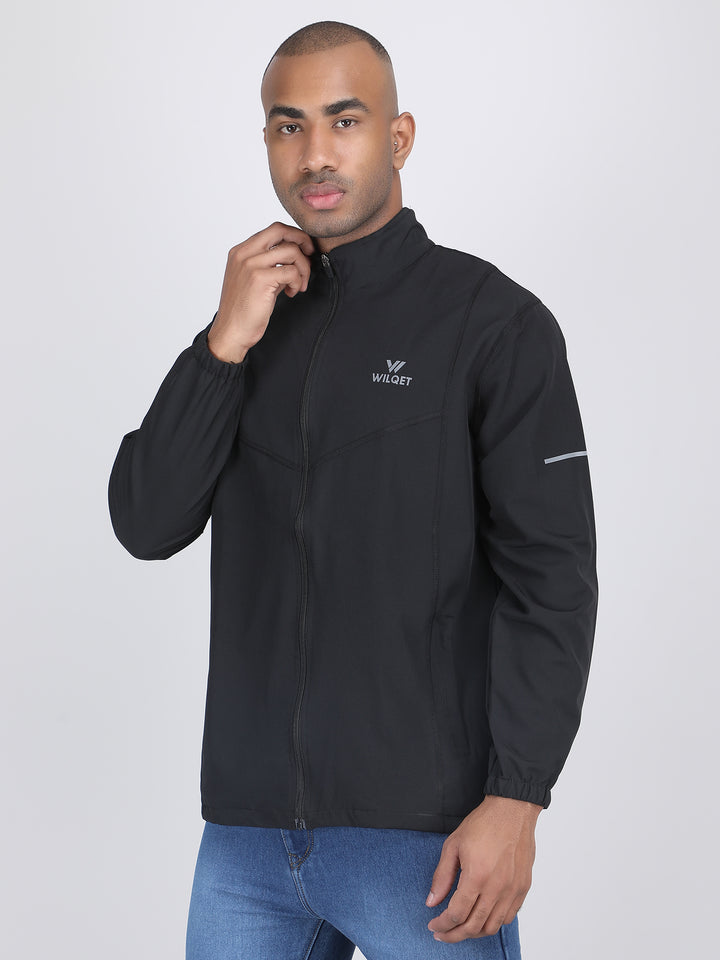 MEN'S SPORTS RUNNING JACKET NS TERRY WITH SUPPORTING 0/MESH INNER FABRIC