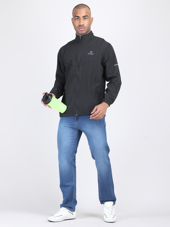 MEN'S SPORTS RUNNING JACKET NS TERRY WITH SUPPORTING 0/MESH INNER FABRIC