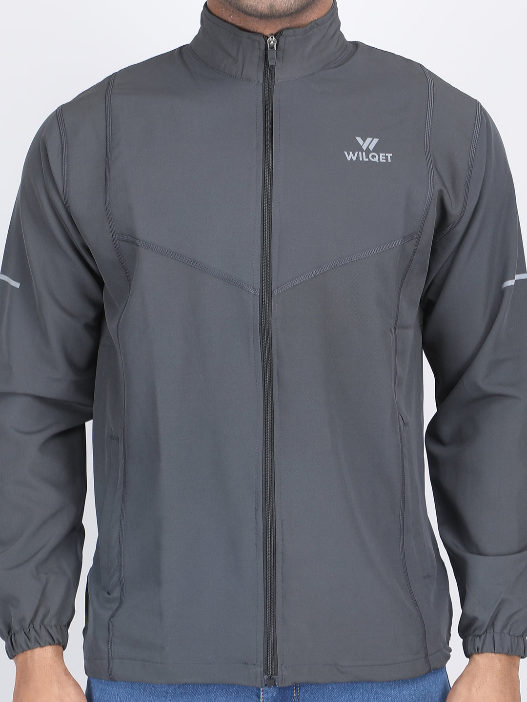 MEN'S SPORTS RUNNING JACKET NS TERRY WITH SUPPORTING 0/MESH INNER FABRIC