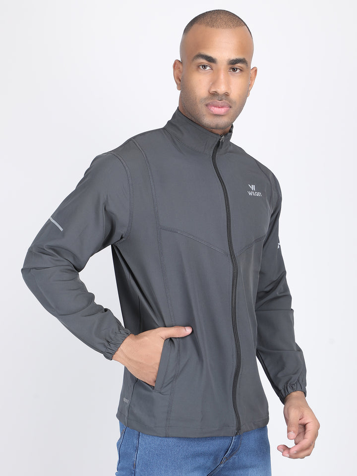 MEN'S SPORTS RUNNING JACKET NS TERRY WITH SUPPORTING 0/MESH INNER FABRIC