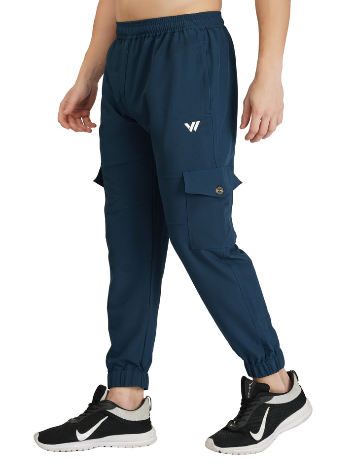 MEN'S TRAVELLING CARGO TRACK PANT WITH 2 SIDE PKT. & 2 AIR FLAP BUTTON PKT.