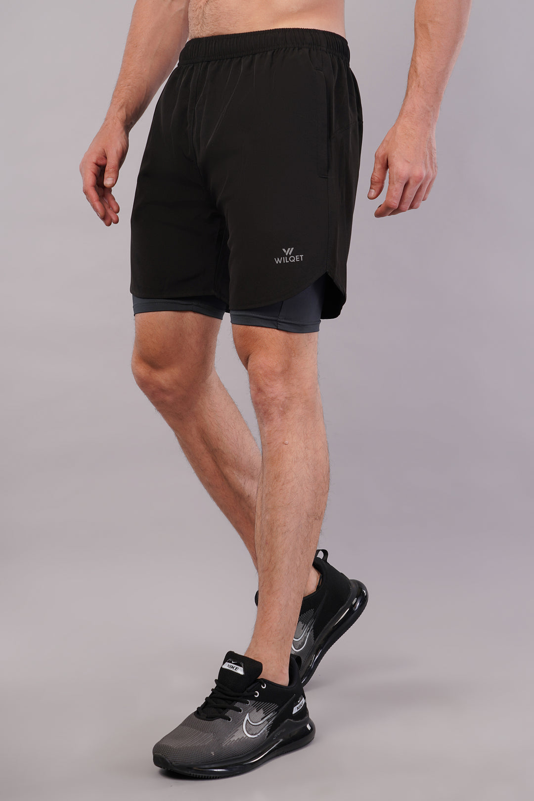 Wilqet Men's Running 2in1 Supporting Shorts with Back Mobile Pkt. & Swimwear Tighty Inner