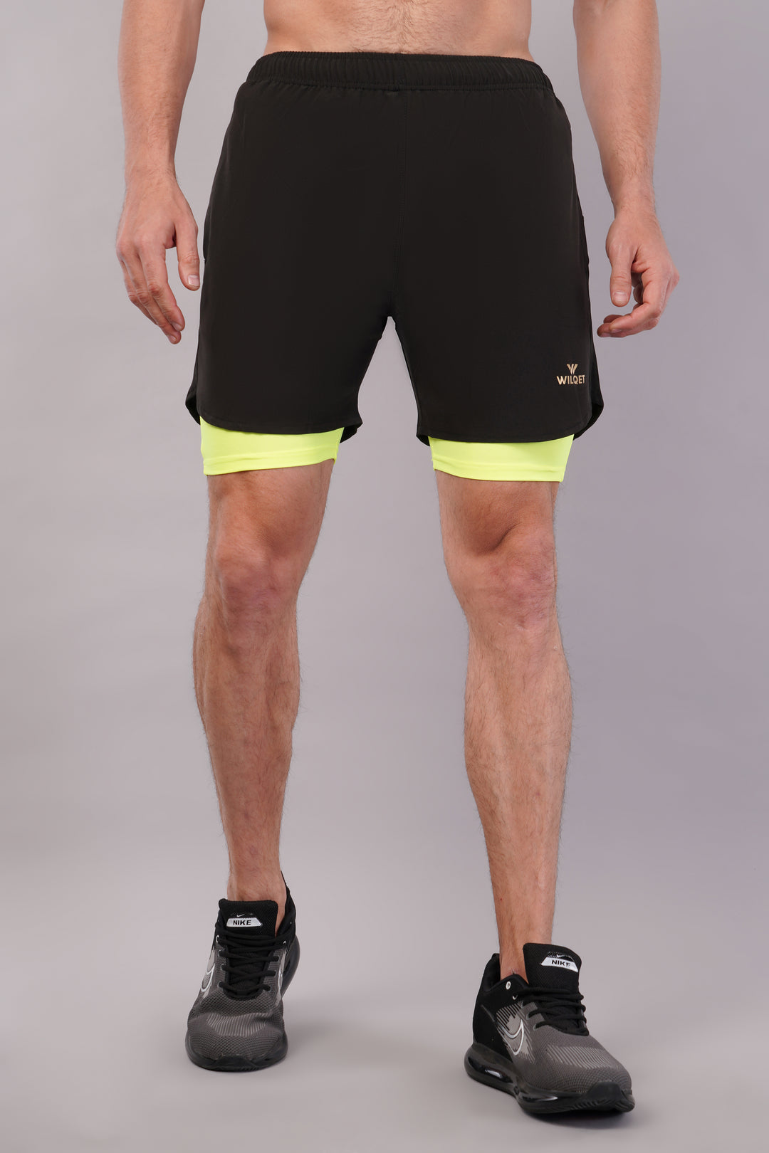 Wilqet Men's Running 2in1 Supporting Shorts with Back Mobile Pkt. & Swimwear Tighty Inner