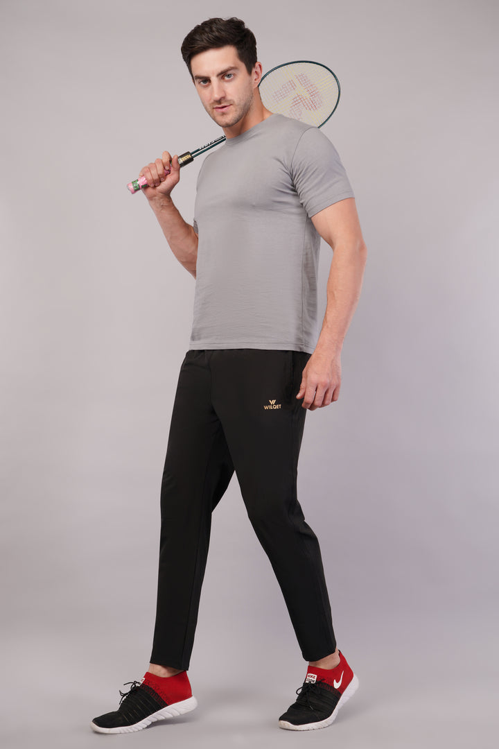 Men's Dryfit Running Sports Track Pant in NS Lycra Pro with 2 Zipped Side Pockets.