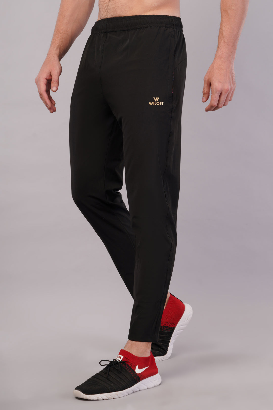 Men's Dryfit Running Sports Track Pant in NS Lycra Pro with 2 Zipped Side Pockets.