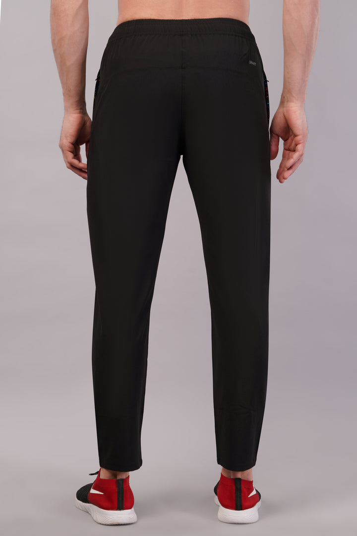 Men's Dryfit Running Sports Track Pant in NS Lycra Pro with 2 Zipped Side Pockets.