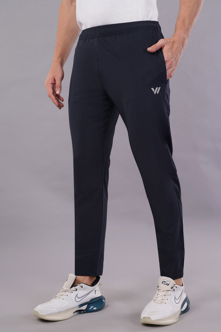 MEN'S RUNNING DRYFIT TRACK PANT IN NS LYCRA WITH BOTH SIDE EMBOOSED PANELS