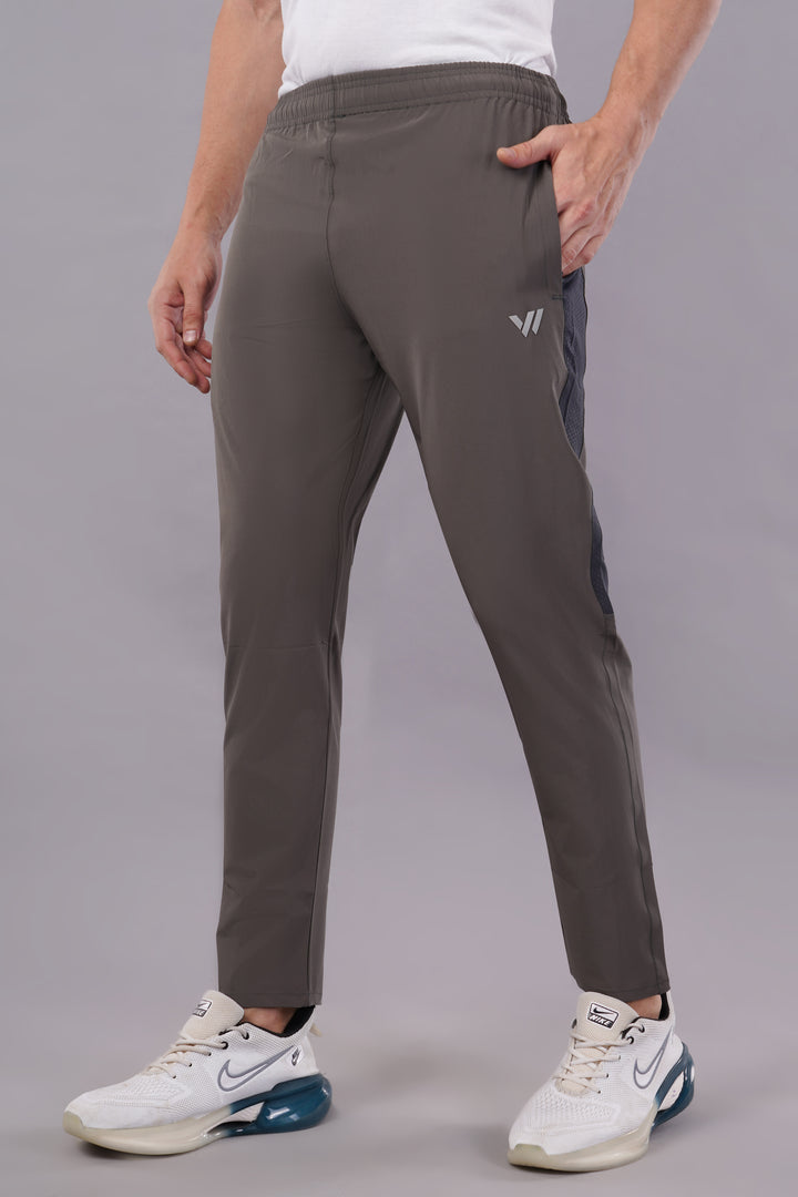 MEN'S RUNNING DRYFIT TRACK PANT IN NS LYCRA WITH BOTH SIDE EMBOOSED PANELS