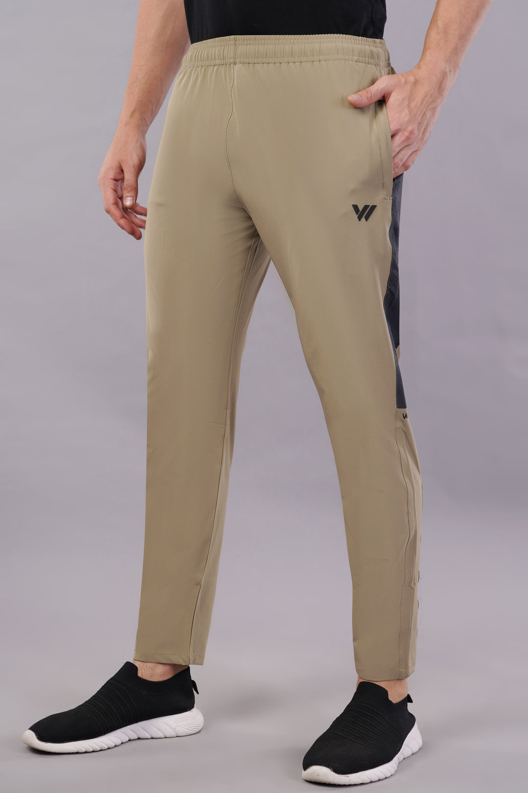 MEN'S RUNNING DRYFIT TRACK PANT IN NS LYCRA WITH BOTH SIDE EMBOOSED PANELS