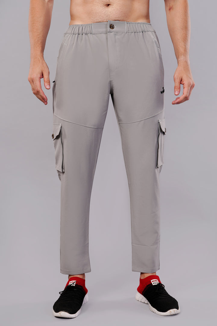 MEN'S  TRAVEL & RUNNING CARGO TRACK PANT NS TERRY WITH 6 POCKET 2 SIDE PKT. & 4 CARGO FLAP BUTTON PKT.