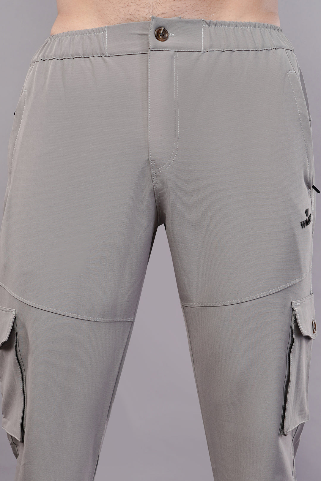 MEN'S  TRAVEL & RUNNING CARGO TRACK PANT NS TERRY WITH 6 POCKET 2 SIDE PKT. & 4 CARGO FLAP BUTTON PKT.