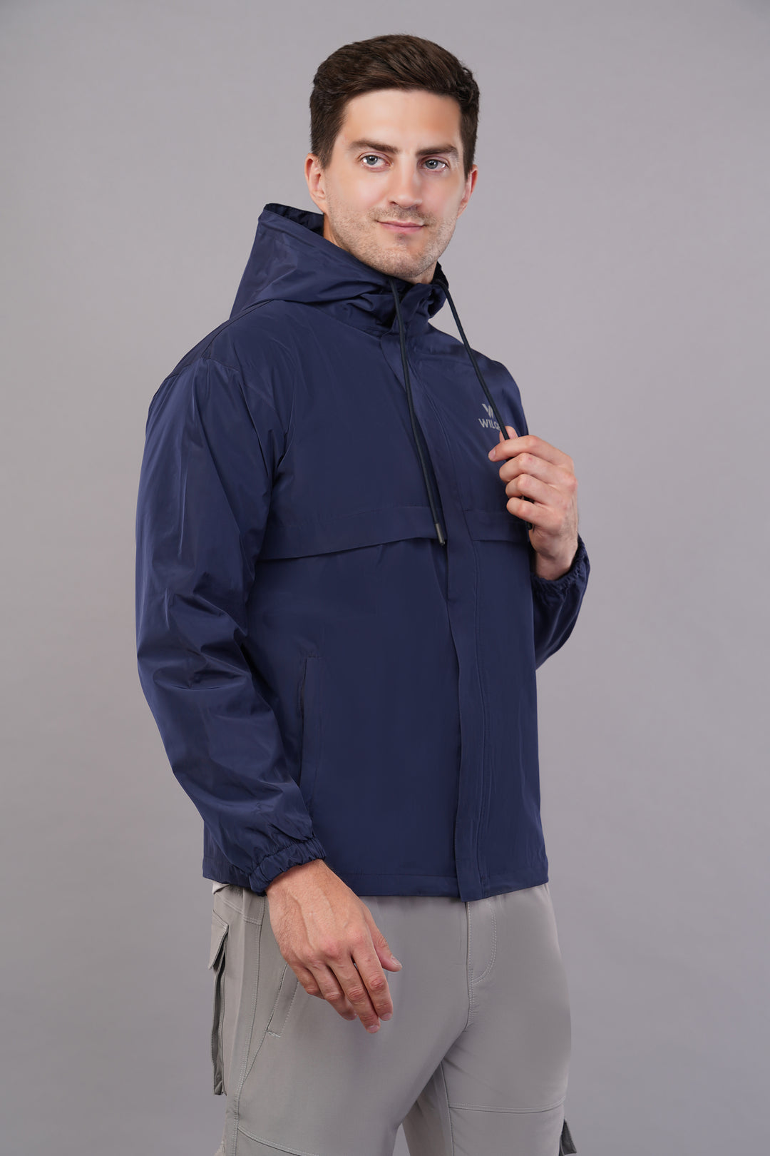 MEN'S RUNNING RAIN JACKET WATERPROOF WITH SUPPORTING 0/MESH & HOODIES WITH FULL ZIP COVER