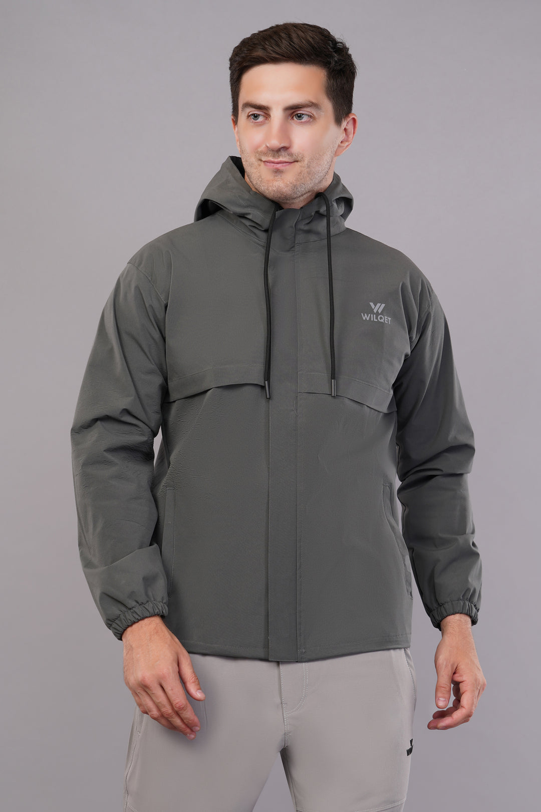 MEN'S RUNNING RAIN JACKET WATERPROOF WITH SUPPORTING 0/MESH & HOODIES WITH FULL ZIP COVER