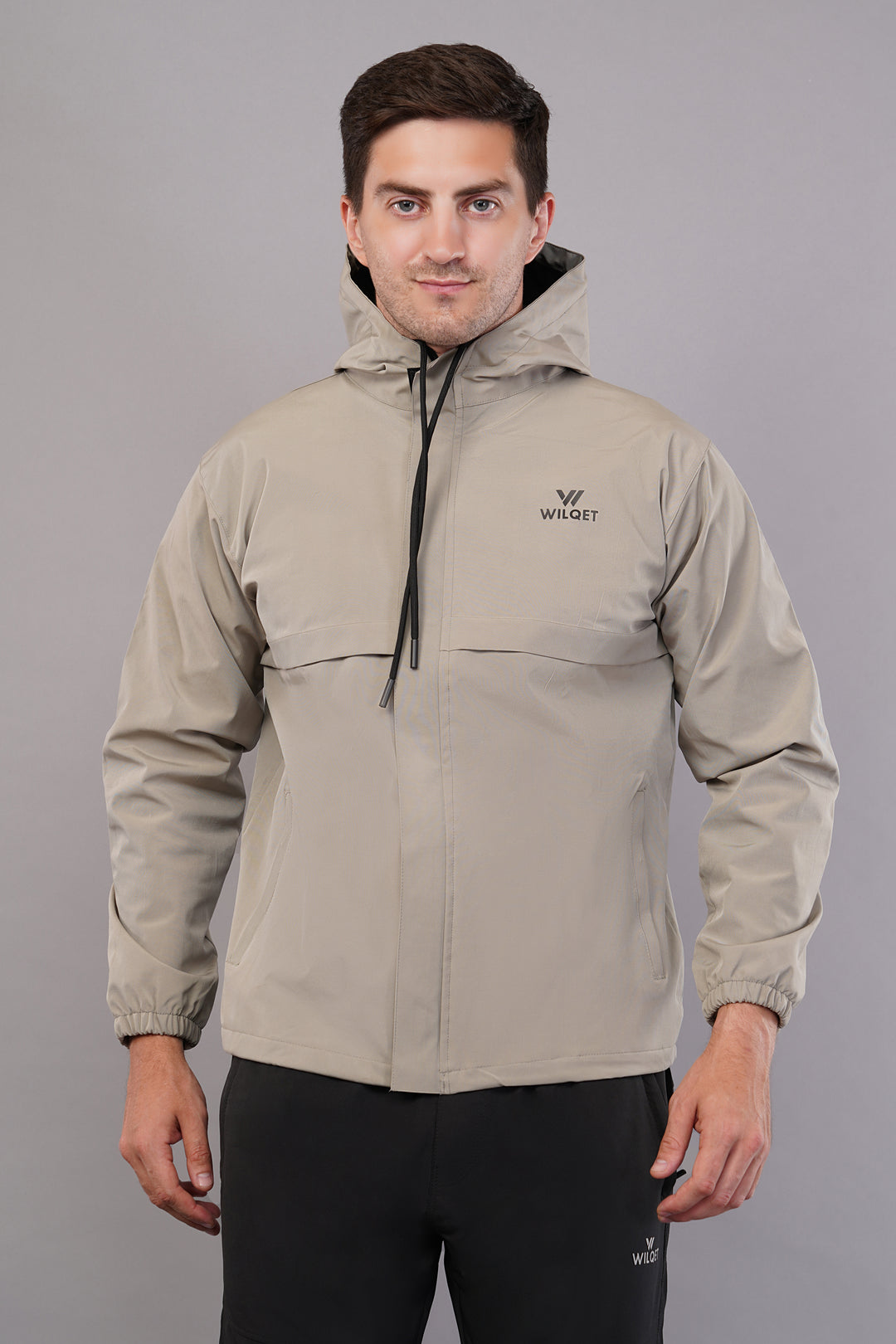 MEN'S RUNNING RAIN JACKET WATERPROOF WITH SUPPORTING 0/MESH & HOODIES WITH FULL ZIP COVER