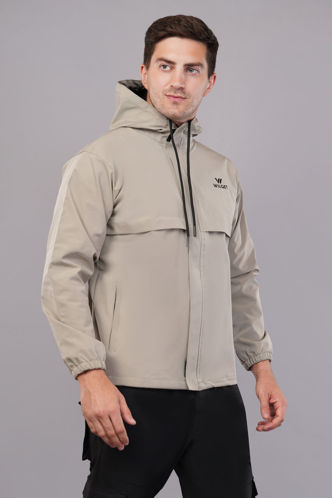 MEN'S RUNNING RAIN JACKET WATERPROOF WITH SUPPORTING 0/MESH & HOODIES WITH FULL ZIP COVER