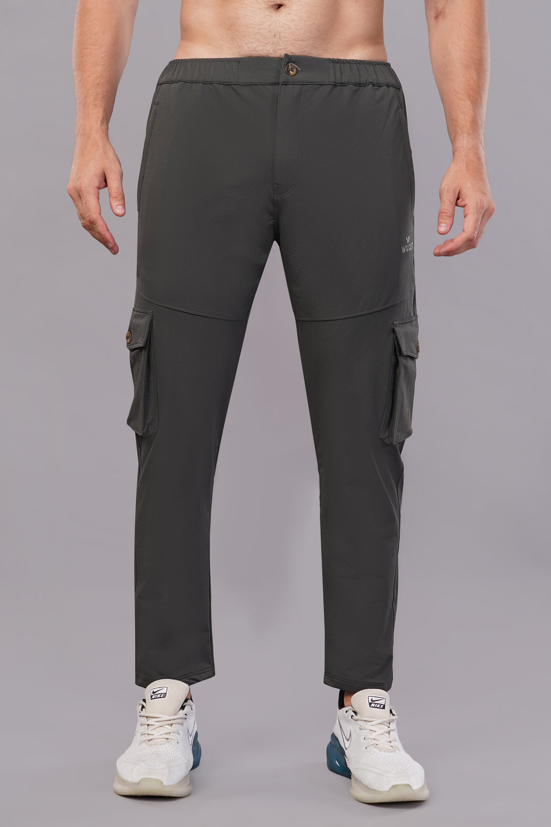 MEN'S  TRAVEL & RUNNING CARGO TRACK PANT NS TERRY WITH 6 POCKET 2 SIDE PKT. & 4 CARGO FLAP BUTTON PKT.