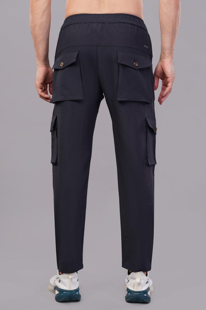 MEN'S  TRAVEL & RUNNING CARGO TRACK PANT NS TERRY WITH 6 POCKET 2 SIDE PKT. & 4 CARGO FLAP BUTTON PKT.