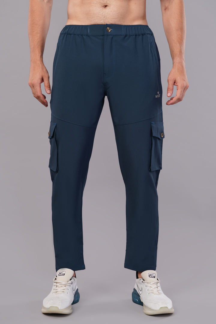 MEN'S  TRAVEL & RUNNING CARGO TRACK PANT NS TERRY WITH 6 POCKET 2 SIDE PKT. & 4 CARGO FLAP BUTTON PKT.