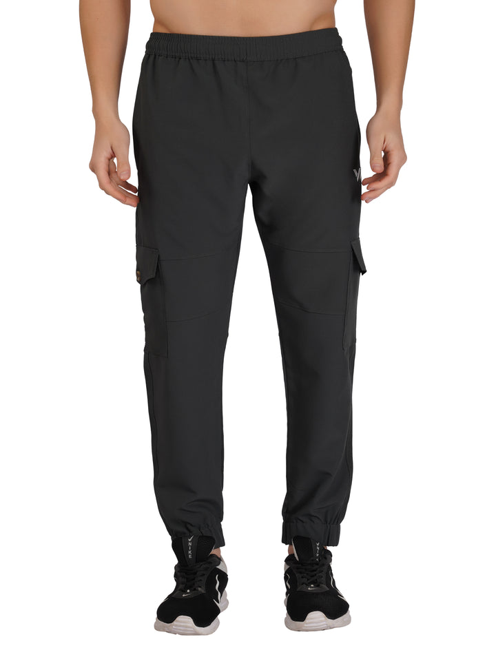 MEN'S TRAVELLING CARGO TRACK PANT WITH 2 SIDE PKT. & 2 AIR FLAP BUTTON PKT.